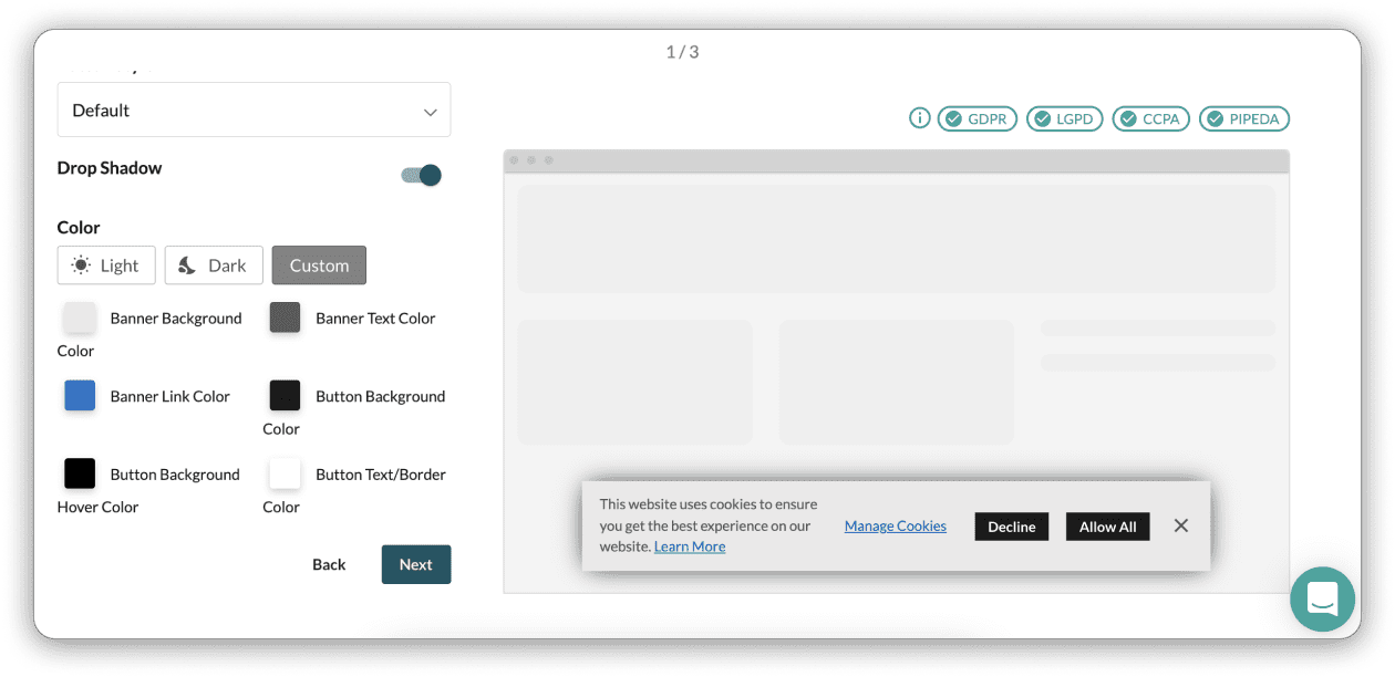 Customize your cookie banner