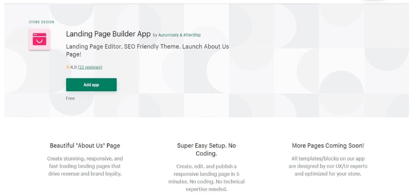Enzuzo 2021 Apps - Landing Page Builder