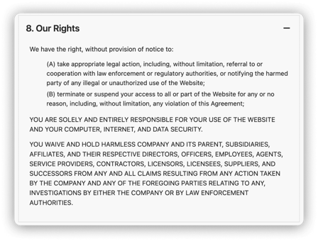 Enzuzo Terms Our Rights 