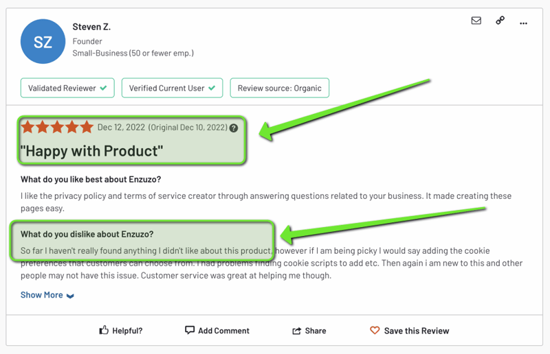 enzuzo review