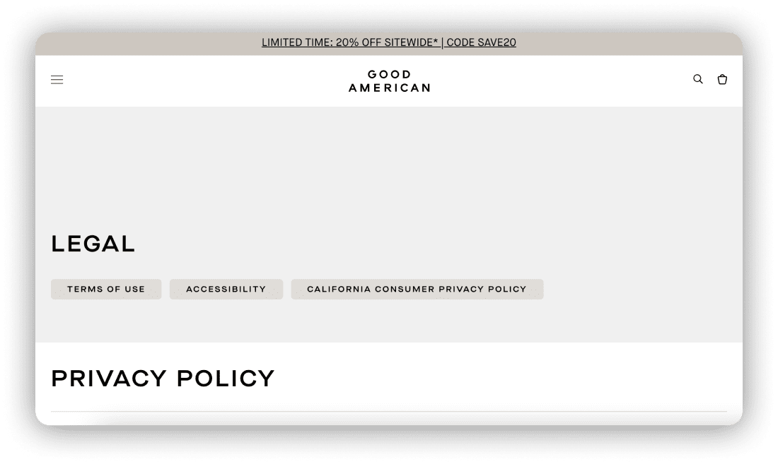 PRIVACY POLICY - GOOD AMERICAN-1