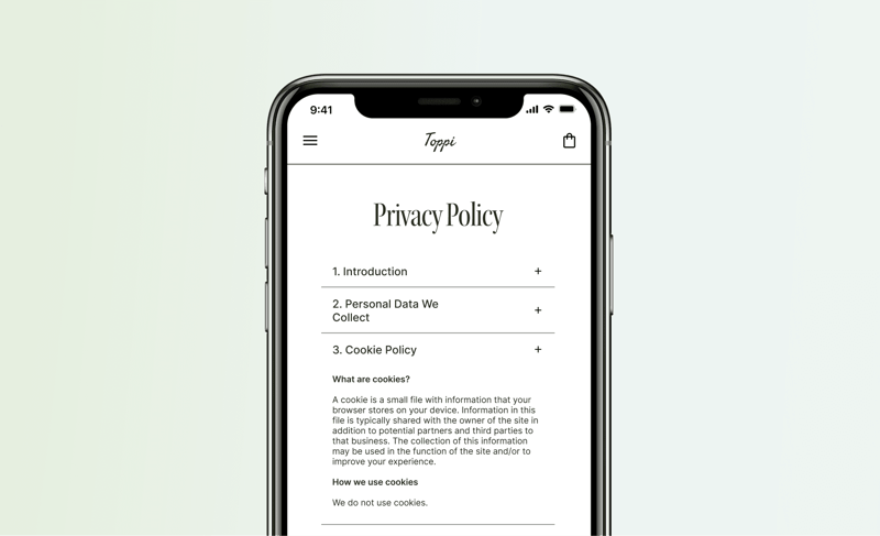 Privacy Policy, with background