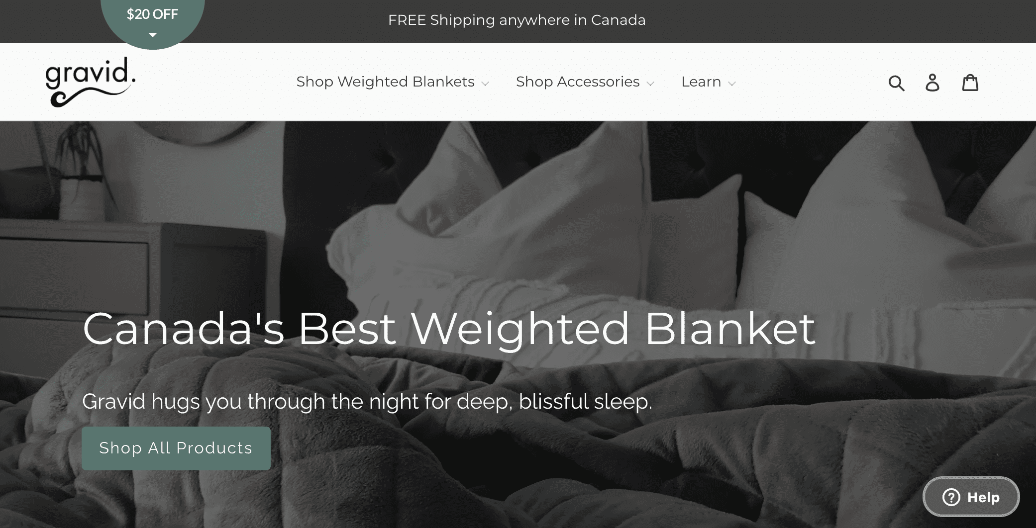 Gravid on Shopify Debut Theme Example Store