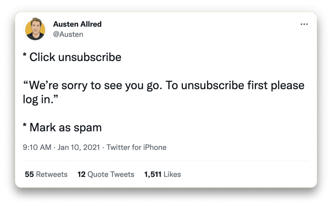 Unsubscribe