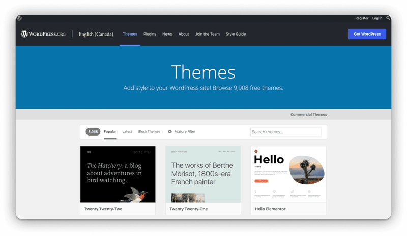 WordPress Theme pg