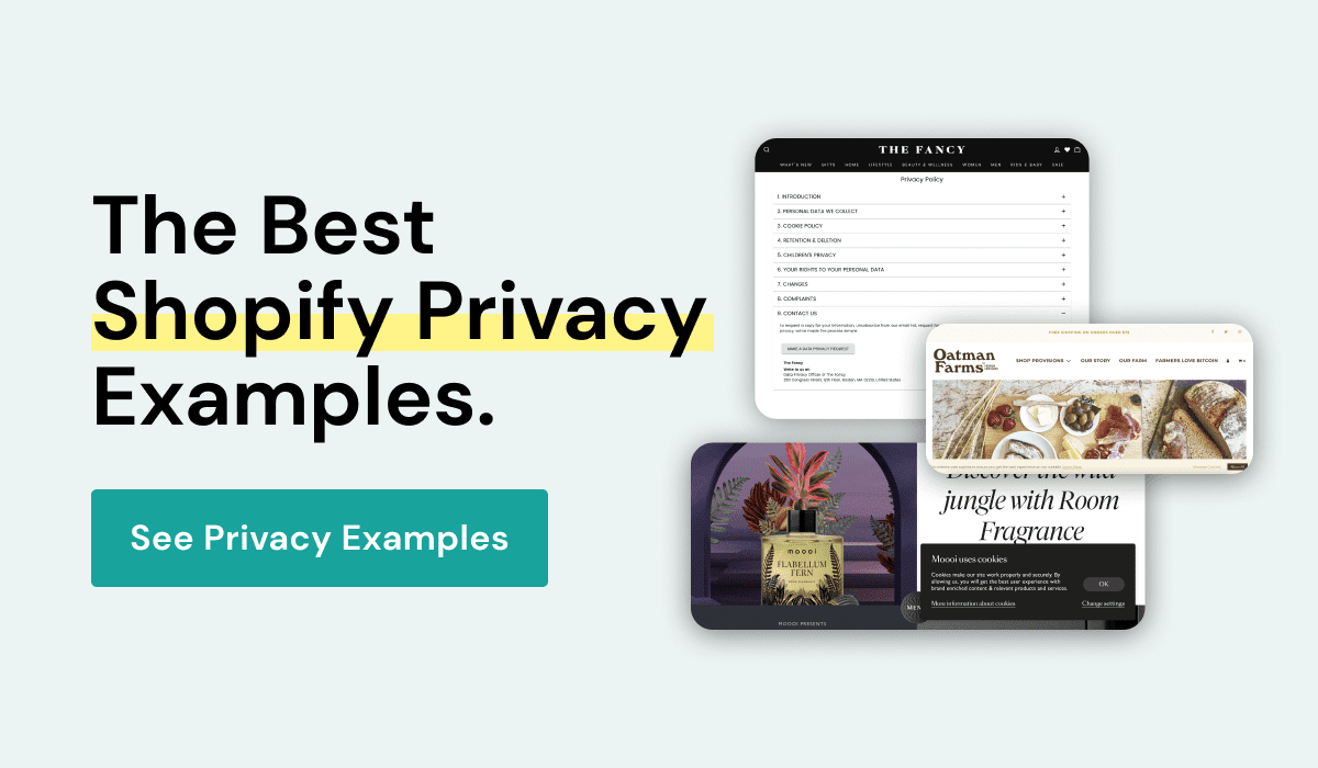 best Shopify privacy examples