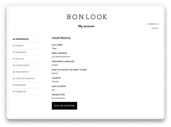 bonlook account 1 1