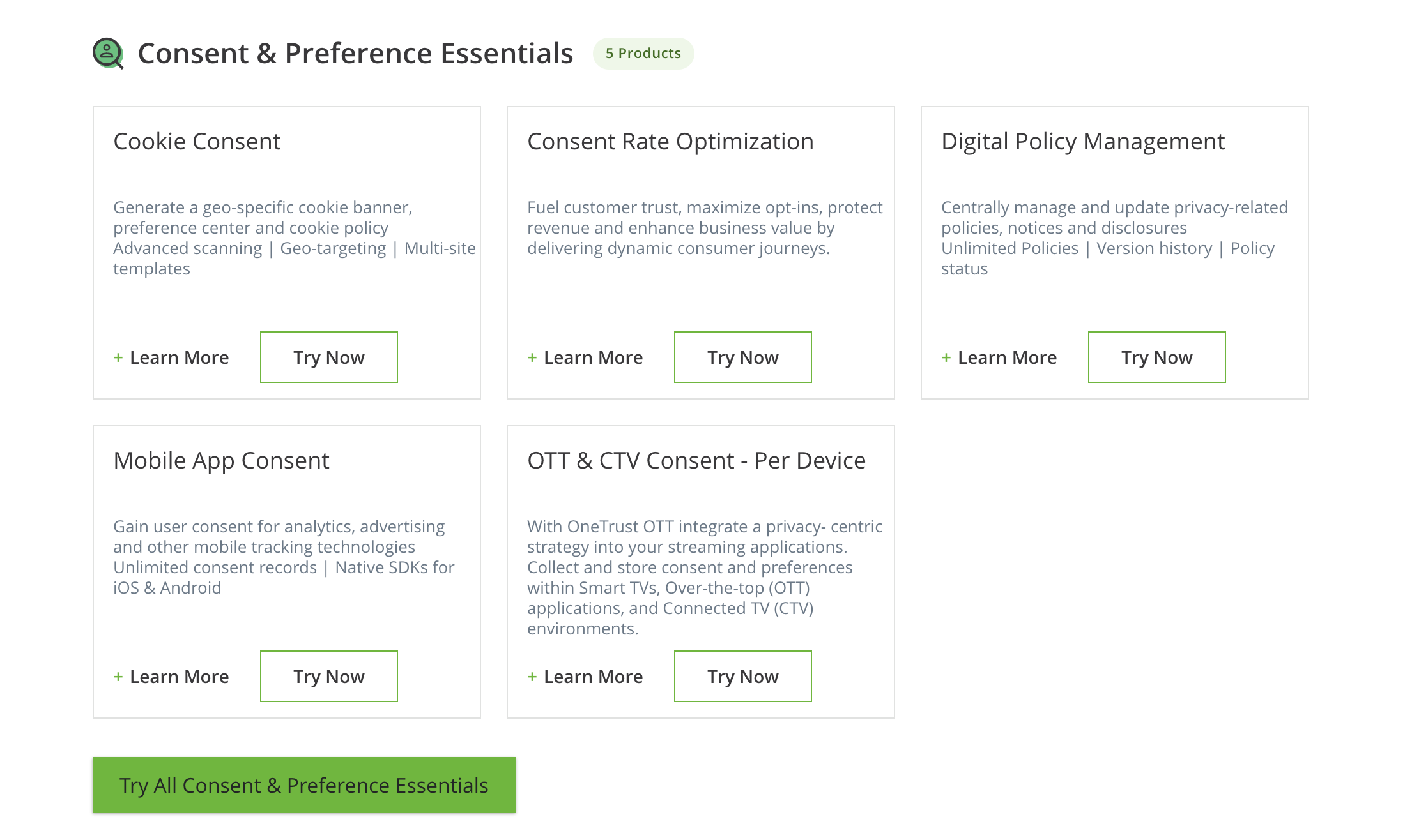 Consent & Preference Management Solution - OneTrust Pro