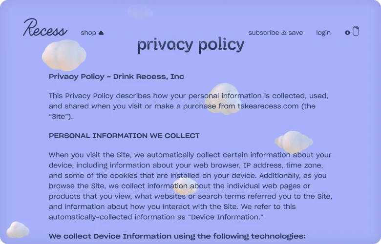 recess-privacy-policy