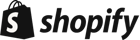 a black coloured logo of the company Shopify..