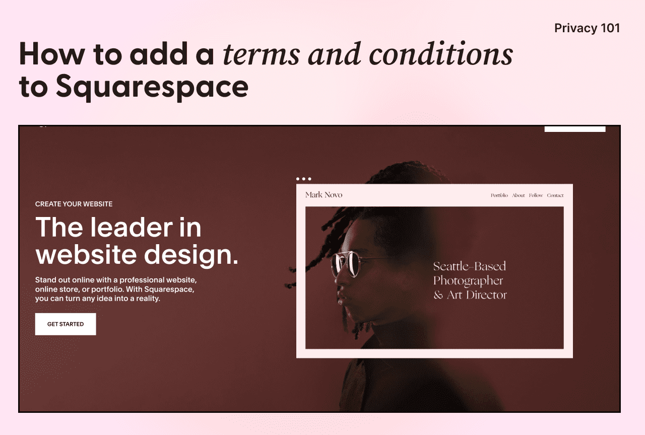 How to add a terms and conditions to squarespace