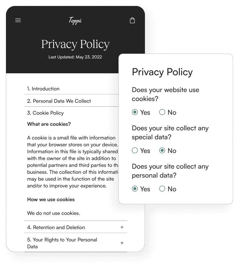 Privacy policy ccpa