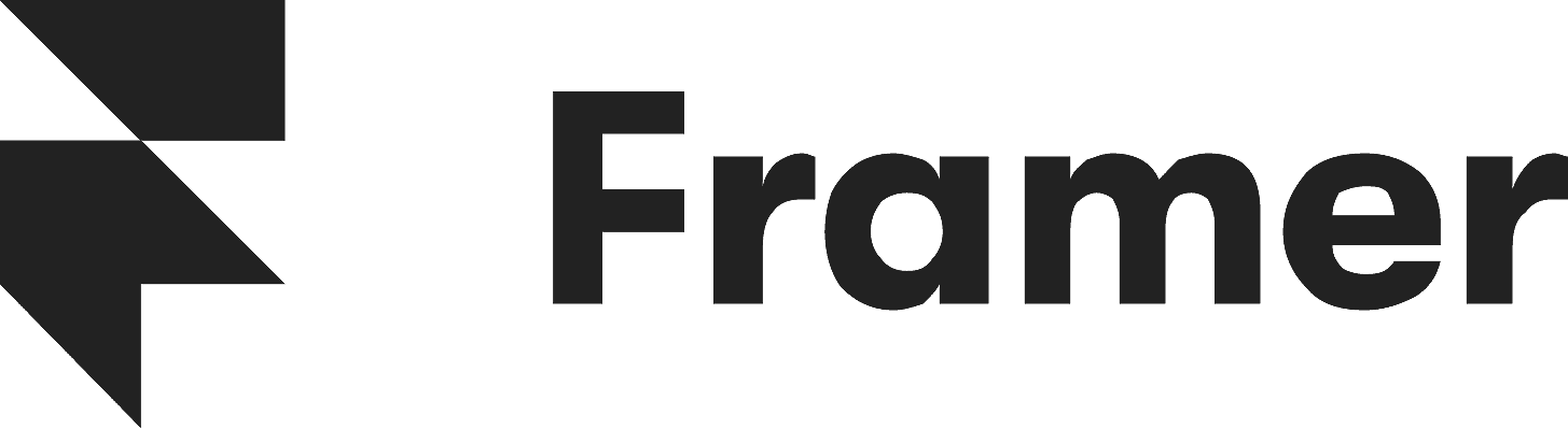 a black coloured logo of the company Framer.