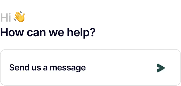 A help centre chat box