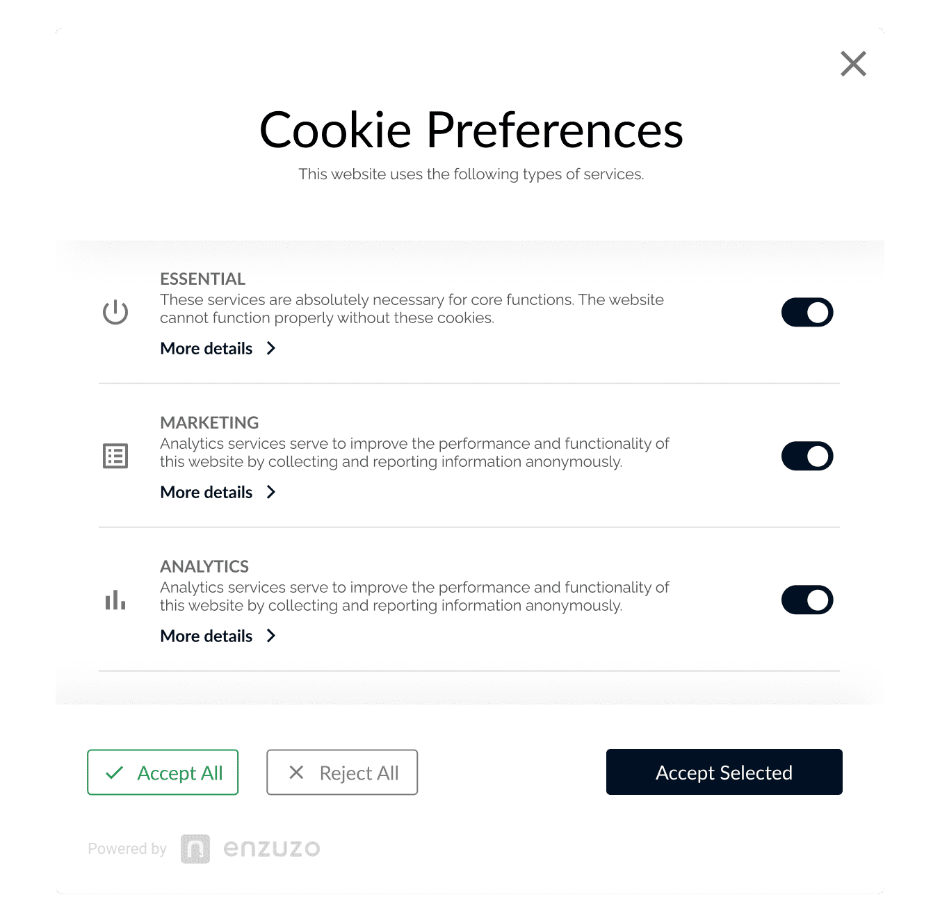 Enzuzo Cookie Manager