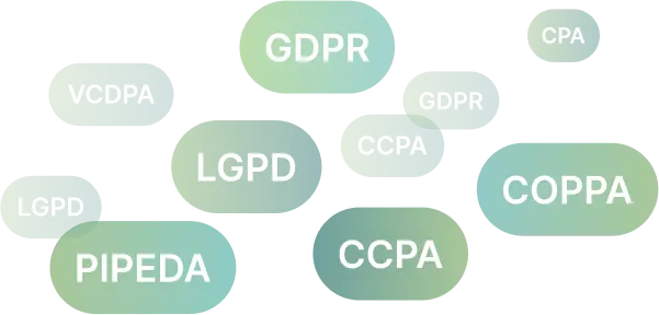 Coloured privacy law bubbles